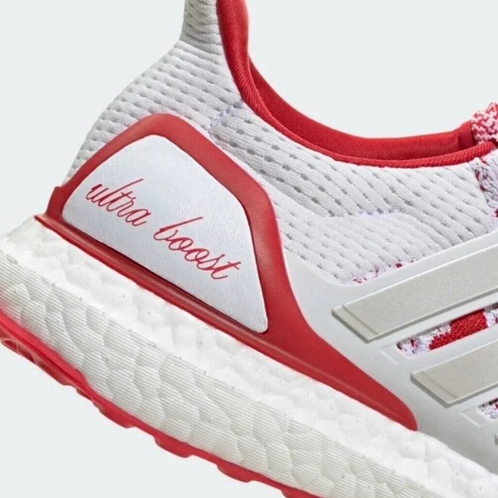 NWT Adidas boost valentines edition White and Red Heart running shoes 8